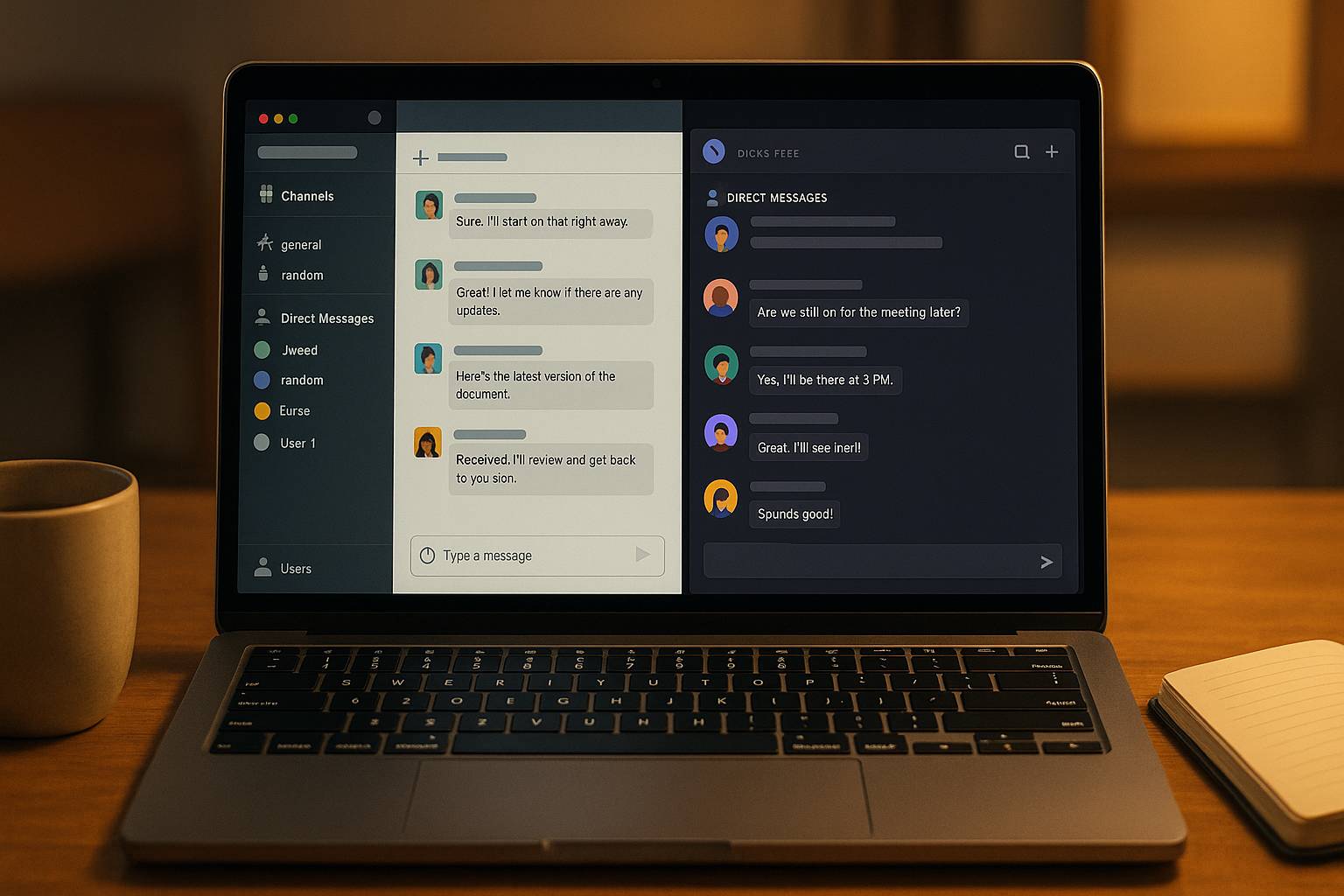 Ilustrasi Slack Vs Discord